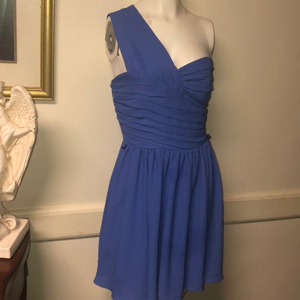 Express One Shoulder Pleated mini Dress sz 8